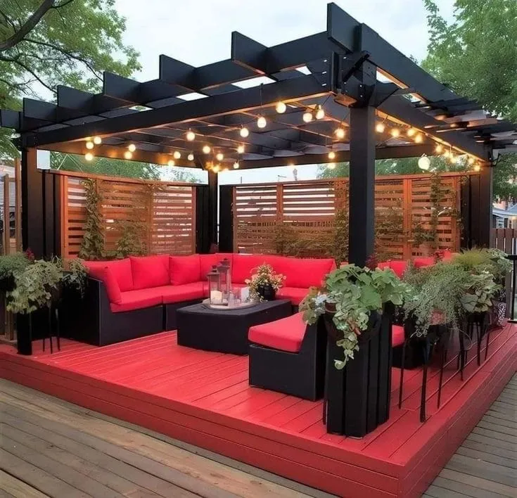 برجولات حدائق في الراكة | تركيب برجولات جلسات شتوية خارجية